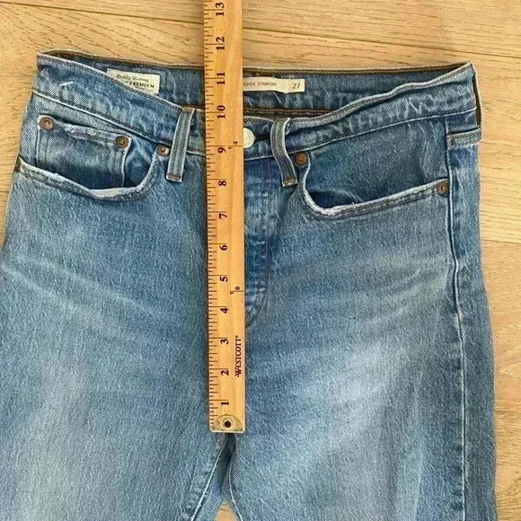 Levi’s Straight Wedgie Jeans Blue Size 27 - Picture 4 of 9
